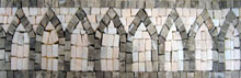BD48 Grey simple structures mosaic border