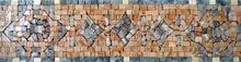 BD60 Silver & brown geometric shapes mosaic