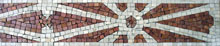 BD64 Brick & white geometric shapes mosaic border