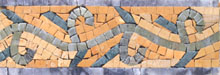 BD78 Orange and grey elegant mosaic border