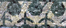 BD95 Grey floral design mosaic
