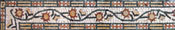 BD96 Colorful floral design mosaic border