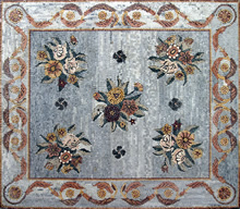 CR1 Elegant floral mosaic carpet