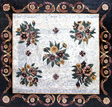 CR107 Elegant floral mosaic carpet