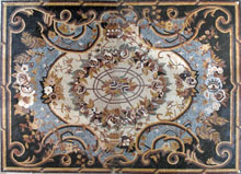CR109 Artistic floral design mosaic carpet