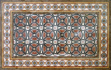 CR116 Floral circular design mosaic carpet