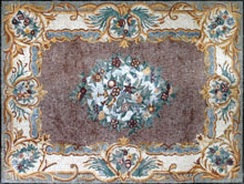 CR119 Gold & pastel beautiful floral mosaic