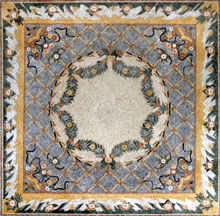 CR120 Multi design floral mosaic carpet