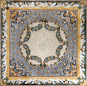 CR120 Multi design floral mosaic carpet