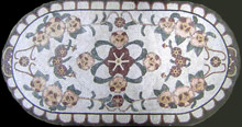 CR130 Colorful floral ovale mosaic