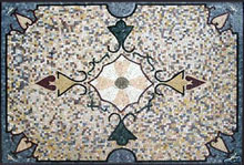 CR138 Artistic floral mosaic carpet