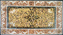 CR162 Amber & salmon pink discrete floral mosaic carpet