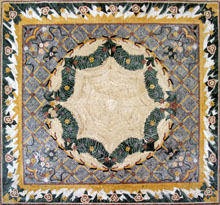 CR164 Multi design floral mosaic carpet
