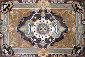 CR168 Rectangular rich floral design mosaic
