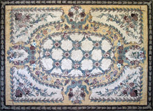 CR17 Colorful floral mosaic art carpet