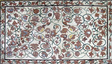 CR182 Red floral artistic mosaic carpet