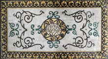 CR184 Artistic shapes marble mosaic carpet