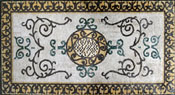 CR184 Artistic shapes marble mosaic carpet
