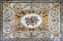 CR190 Floral pastel decorative mosaic stone art
