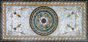 CR191 Roman leaves & flower design mosaic carpet