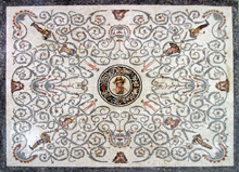 CR194 Light grey artistic mosaic carpet