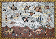 CR195 Diverse sea creatures mosaic