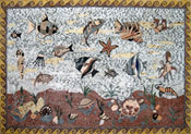 CR195 Diverse sea creatures mosaic