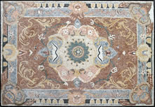 CR2 Pastel rectangular floral design