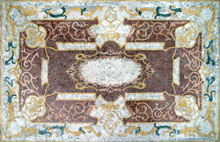 CR202 Faded elegant floral art stone mosaic