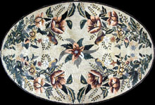 CR203 Oval beautiful floral art mosaic