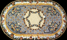 CR205 Colorful multi design floral marble mosaic