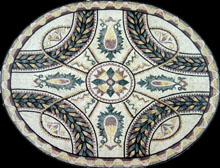 CR210 Artistic floral mosaic marble