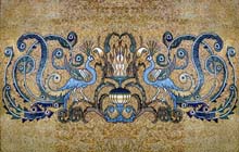 CR215 artistic blue peacock design mosaic