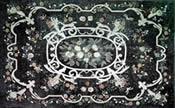 CR23 Black & grey beautiful floral art mosaic