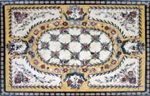 CR233 Colorful floral mosaic art carpet