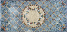 CR242 Beautiful light blue floral marble mosaic