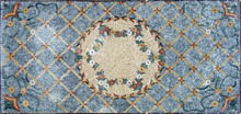 CR242 Beautiful light blue floral marble mosaic