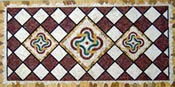 CR253 Artistic losanges and flowers stone art mosaic