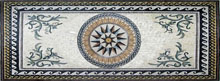 CR257 Beautiful compass flower mosaic with wave border
