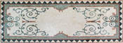 CR267 Rectangular marble mosaic carpet