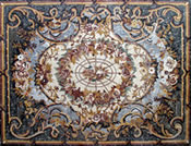 CR3 Artistic floral design mosaic on black background