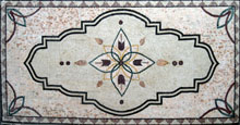 CR31 Light colors floral design mosaic carpet