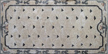 CR50 Grey & black simple marble mosaic rug