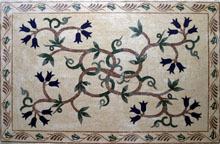 CR55 Entangled flower stems mosaic carpet