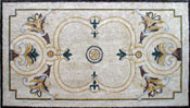 CR62 Floral marble mosaic carpet