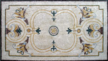 CR62 Floral marble mosaic carpet
