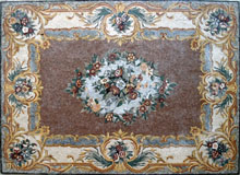 CR63 Beautiful flower assortment mosaic carpet