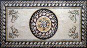 CR66 Oval central roman leaves medallion mosaic