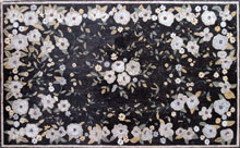 CR67 B&W elegant floral marble mosaic
