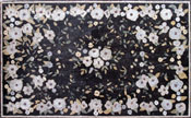 CR67 B&W elegant floral marble mosaic
